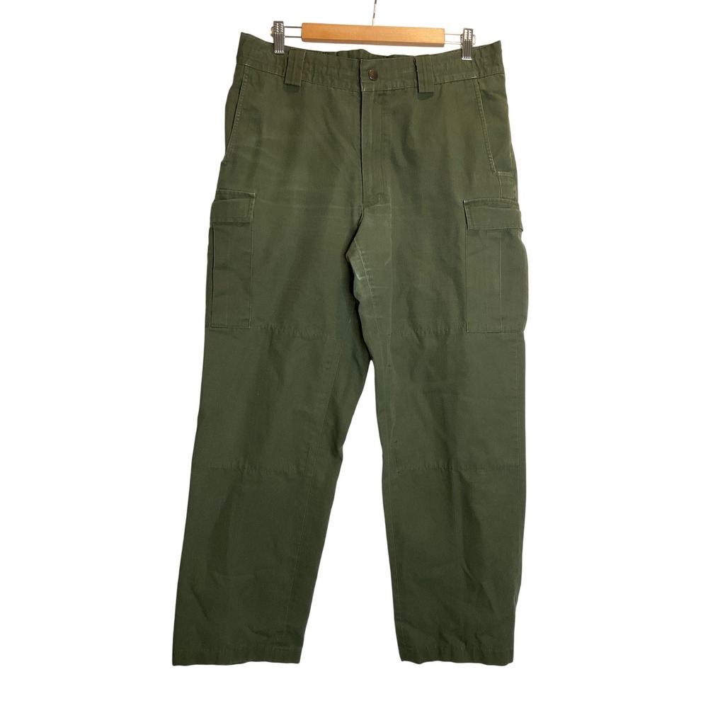 Blauer Green Cargo Pants Reinforced Knee Rugged Work Utility Military35x30‎